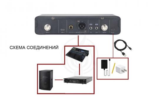 Радиосистема с ручным передатчиком ACURY Club4usbv - Беспроводной микрофон U-образного сечения - фото 4