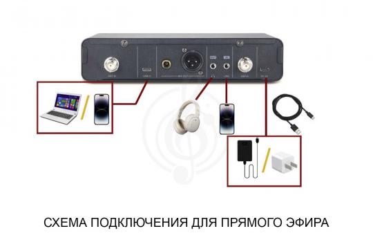 Радиосистема с ручным передатчиком ACURY Club4usbv - Беспроводной микрофон U-образного сечения - фото 5