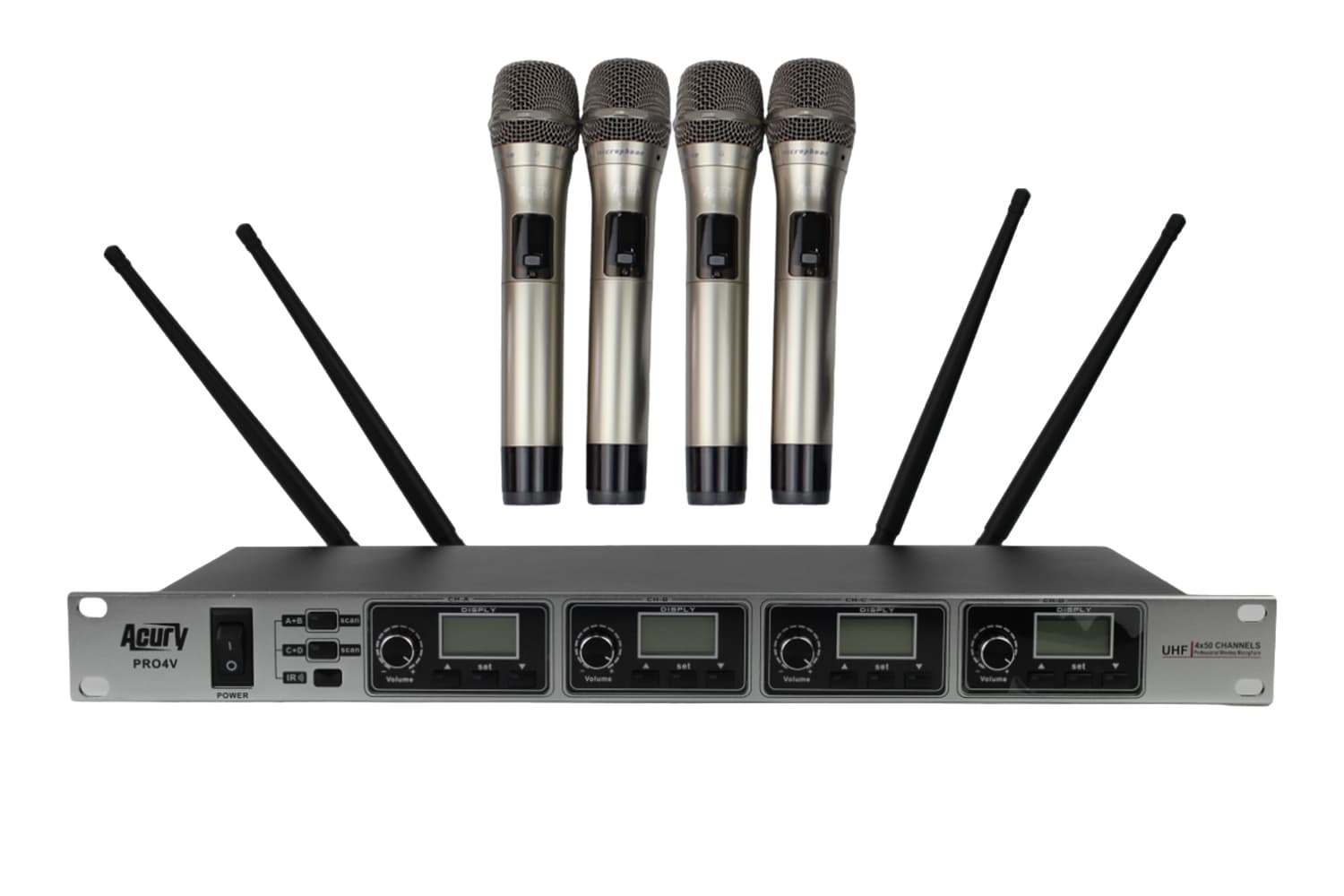 Радиосистема с ручным передатчиком ACURY PRO4V - Радиосистема с 4-мя ручными микрофонами - фото 1