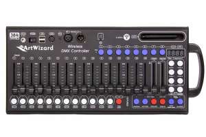 Перейти к просмотру Art Wizard C-384W - Пульт управления световыми приборами с беспрпередатчиком DMX-сигнала 2.4 гГц Изображение Art Wizard C-384W - Пульт управления световыми приборами с беспрпередатчиком DMX-сигнала 2.4 гГц
