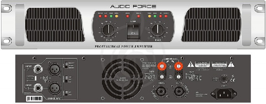 Audio Force MA-800 Усилитель мощности 2х800 Вт/8 Oм, 2х1350 Вт/4 Oм - фото 1 Аналоговый усилитель мощности Audio Force MA-800 Усилитель мощности 2х800 Вт/8 Oм, 2х1350 Вт/4 Oм - фото 1