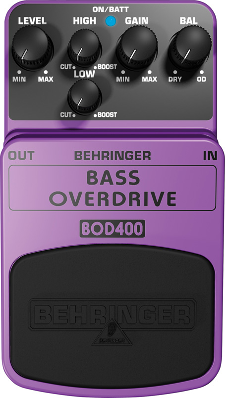 педаль эффектов для бас-гитары Behringer BOD400 Педаль гитарная "Bass Overdrive" - фото 1