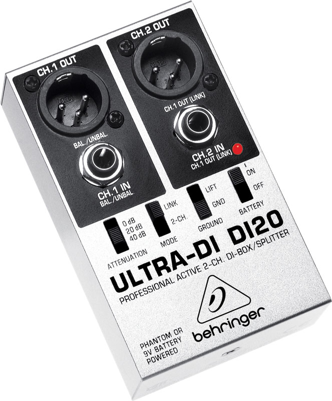 DI-box Behringer DI20 Активный DI-box, 2-х канальный - фото 1