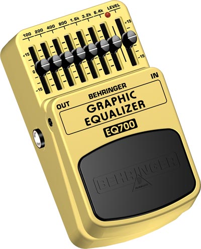 Педаль эффектов для электрогитары Behringer EQ700- 7-полосный графический эквалайзер для гитары или клавишных - фото 1