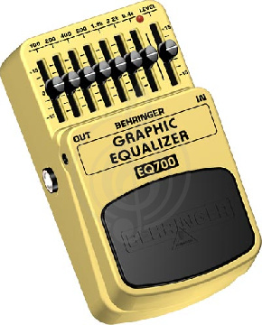 Педаль эффектов для электрогитары Behringer EQ700- 7-полосный графический эквалайзер для гитары или клавишных - фото 1