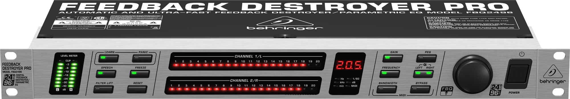 Подавитель обратной связи Behringer FBQ2496-EU Подавитель обратной связи/ па - фото 1