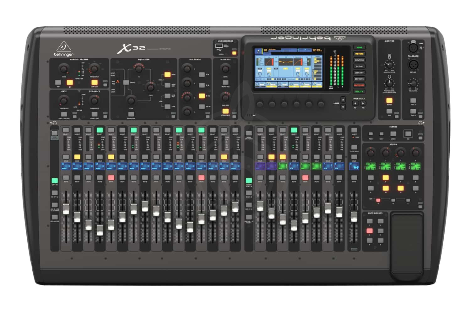 Цифровой микшер BEHRINGER X32 цифровой программируемый микшер 32 канала, 16 шин, 32 х 32 интерфейс USB - фото 3