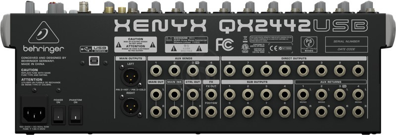 Аналоговый микшер BEHRINGER XENYX QX2442USB микшерный пульт - фото 3