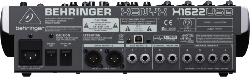 Аналоговый микшер Behringer Xenyx X1622USB аналоговый микшер - фото 3