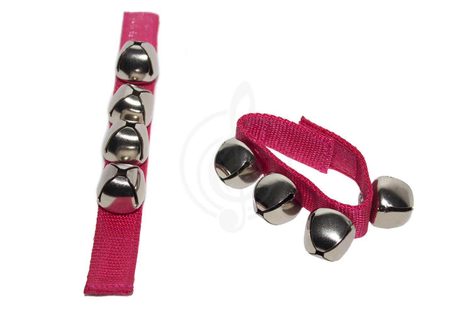  Бубенцы на запястье/лодыжку BRAHNER DP-104 детские, по 4 бубенца на цветном ремне с липучкой (длина  - фото 2