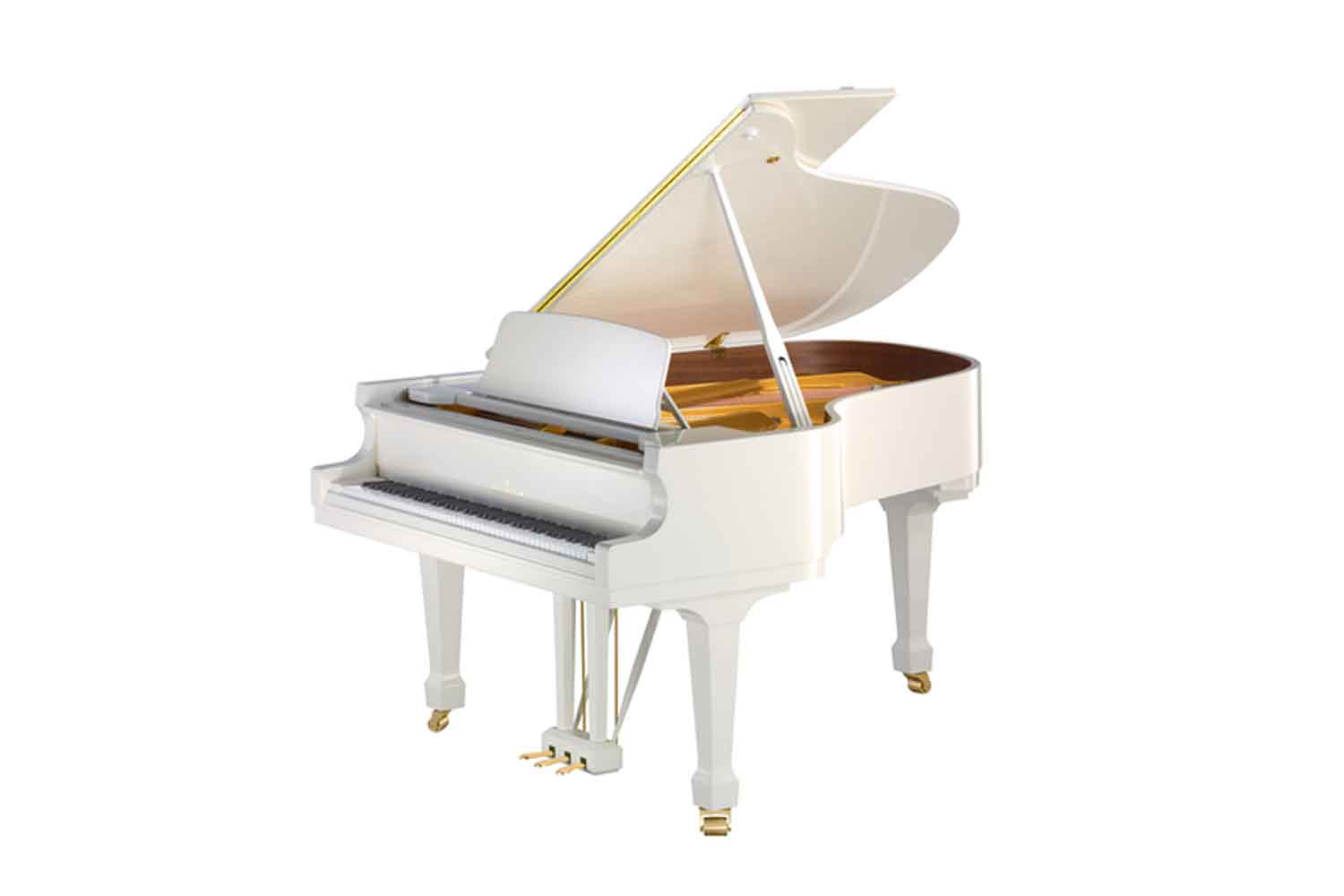 Акустический рояль C. Bechstein Academy A 160 WHP CHR - Рояль акустический белый, полированный, отделка хром - фото 1