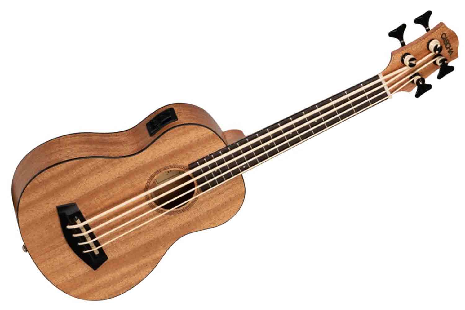 Укулеле бас Cascha HH-2175 - Укулеле бас со звукоснимателем, с чехлом, цвет натуральный - фото 1