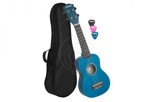 Укулеле сопрано Cascha HH-3962 Linden Series - Укулеле сопрано, с чехлом, синий - фото 5