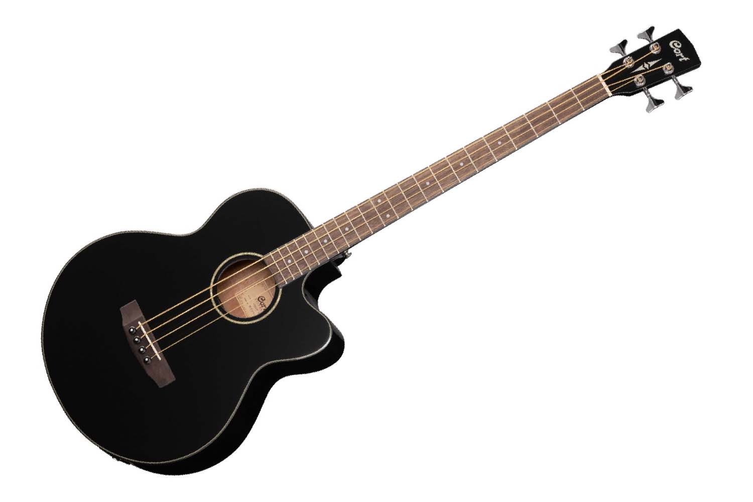 Акустическая бас-гитара Cort AB850F-BK-BAG Acoustic Bass Series - Электроакустическая бас-гитара - фото 1