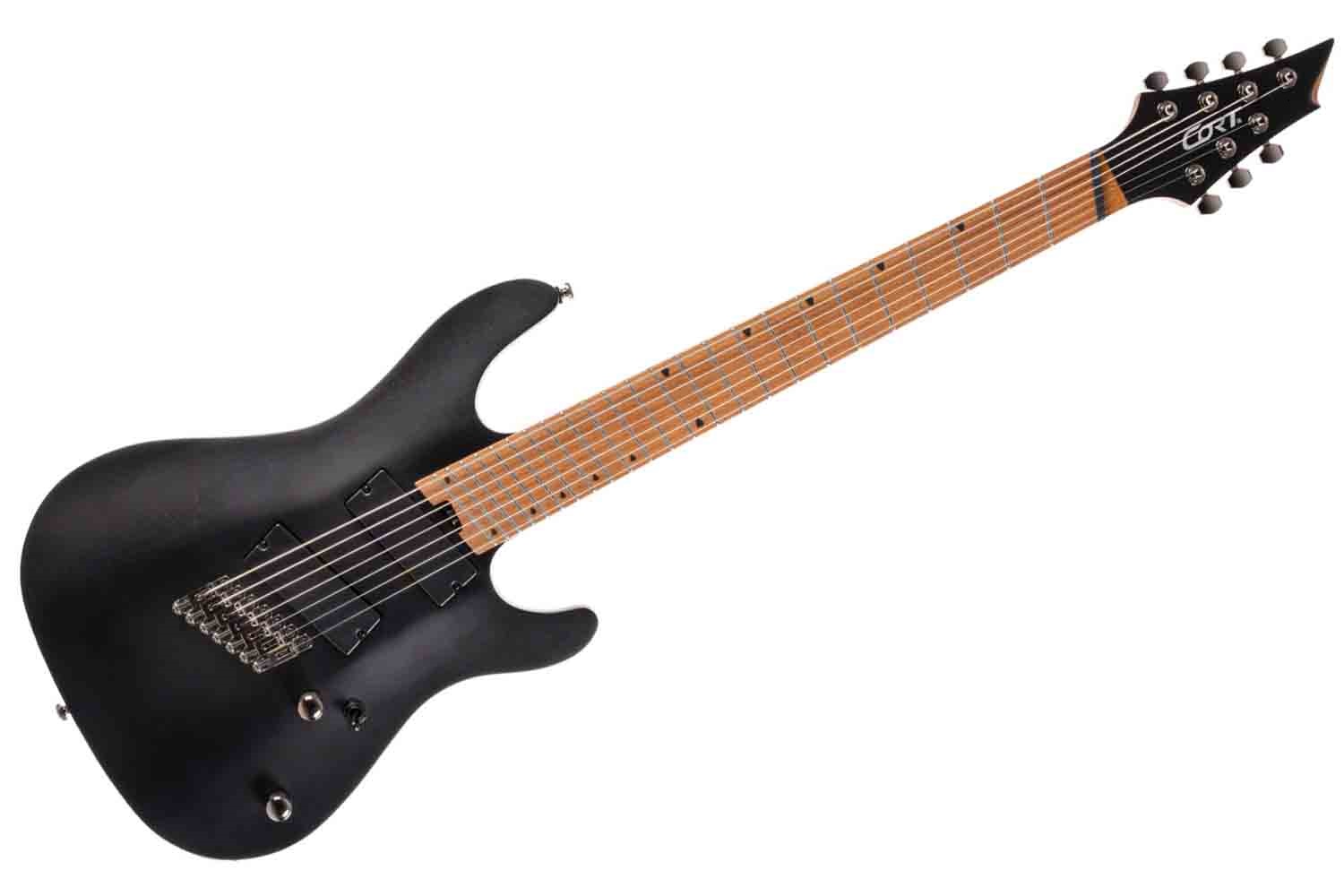 Электрогитара Superstrat Cort KX307MS-OPBK KX Series - Электрогитара 7-струнная, мультимензурная, черная - фото 1