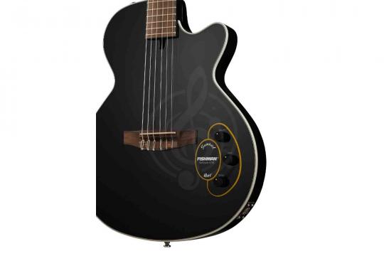 Классическая гитара 4/4 Cort Sunset-Nylectric-BK-WBAG Sunset Series - Электрогитара, нейлоновые струны, черная, с чехлом - фото 2