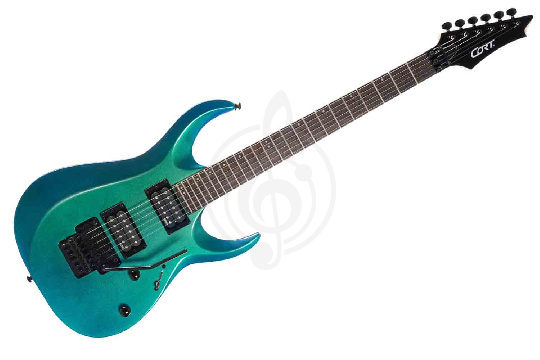 Электрогитара Superstrat Cort X300-FBL X Series - Электрогитара, синяя - фото 1