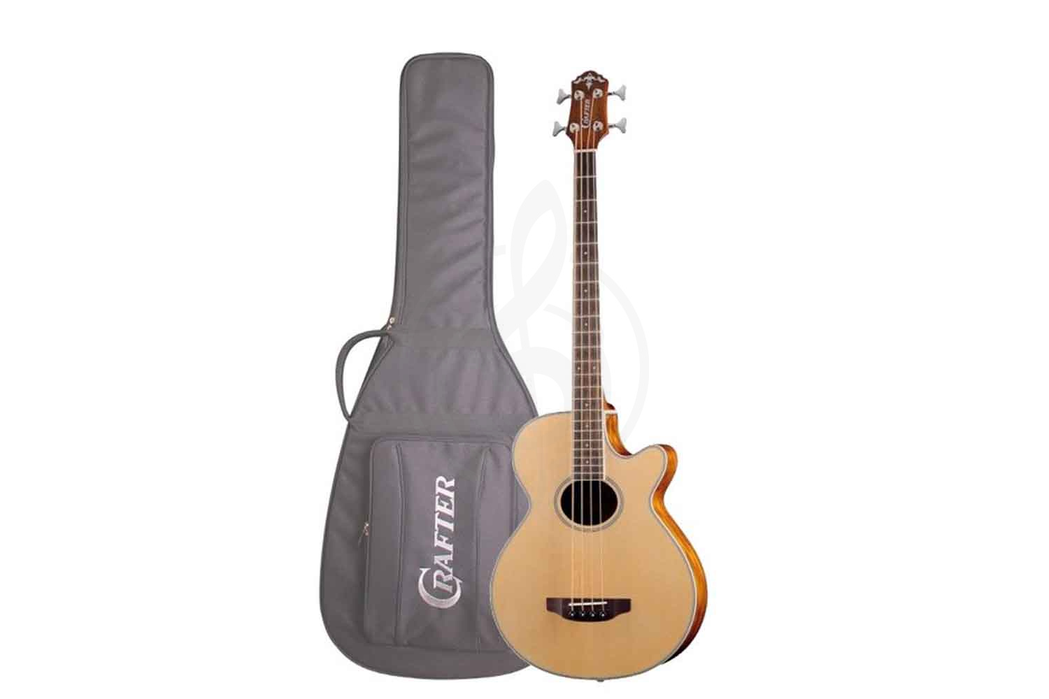 Акустическая бас-гитара CRAFTER BA-400 EQ/N - бас гитара акустическая + чехол  - фото 2