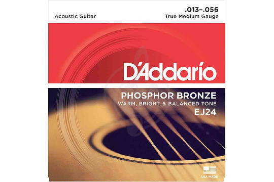 D'Addario EJ24 Phosphor Bronze - Комплект струн для акустической гитары - фото 1 Струны для акустической гитары D'Addario EJ24 Phosphor Bronze - Комплект струн для акустической гитары - фото 1