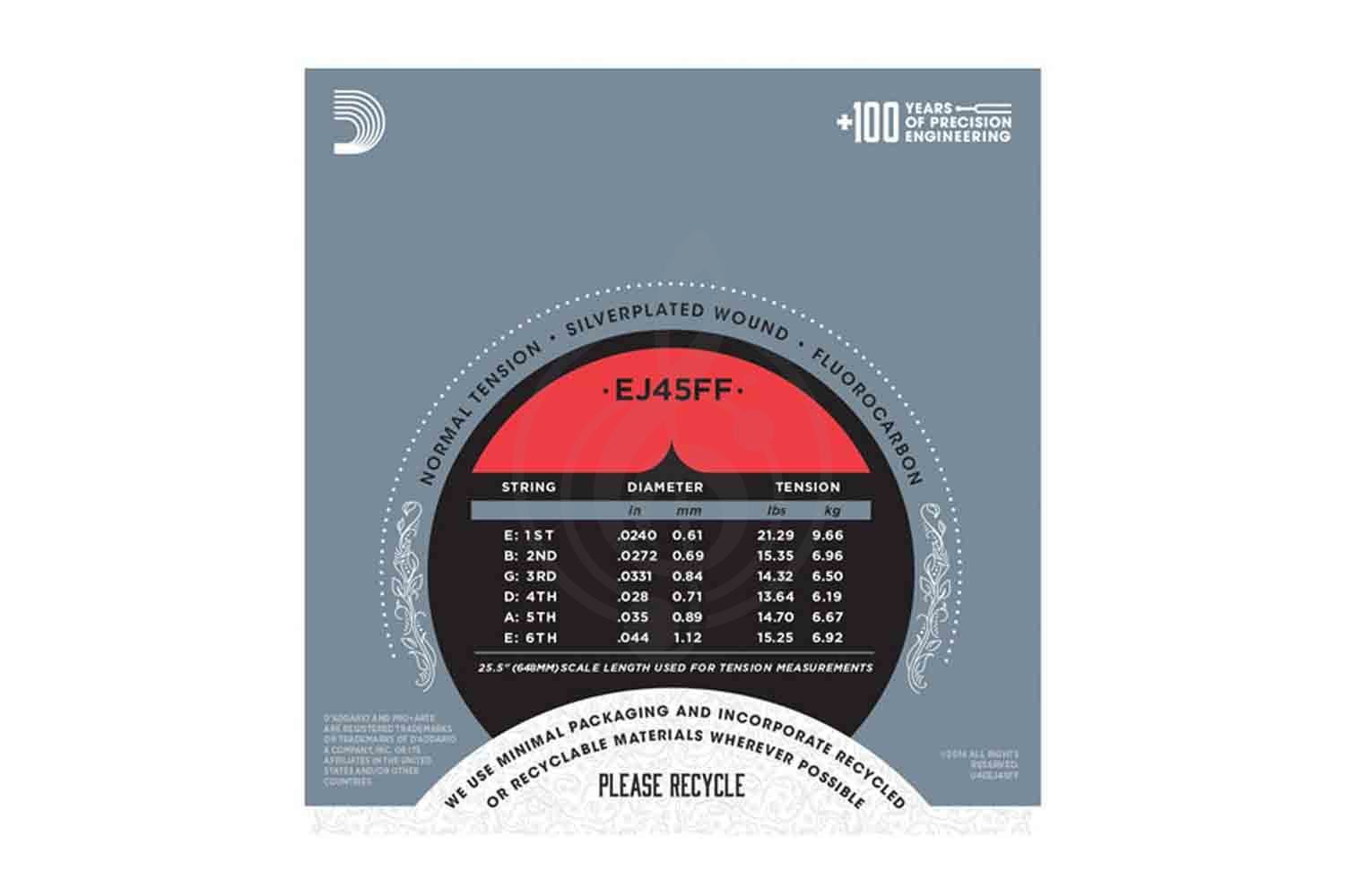 Струны для классической гитары D'Addario EJ45FF Pro-Arte Carbon - Струны для классической гитары - фото 3