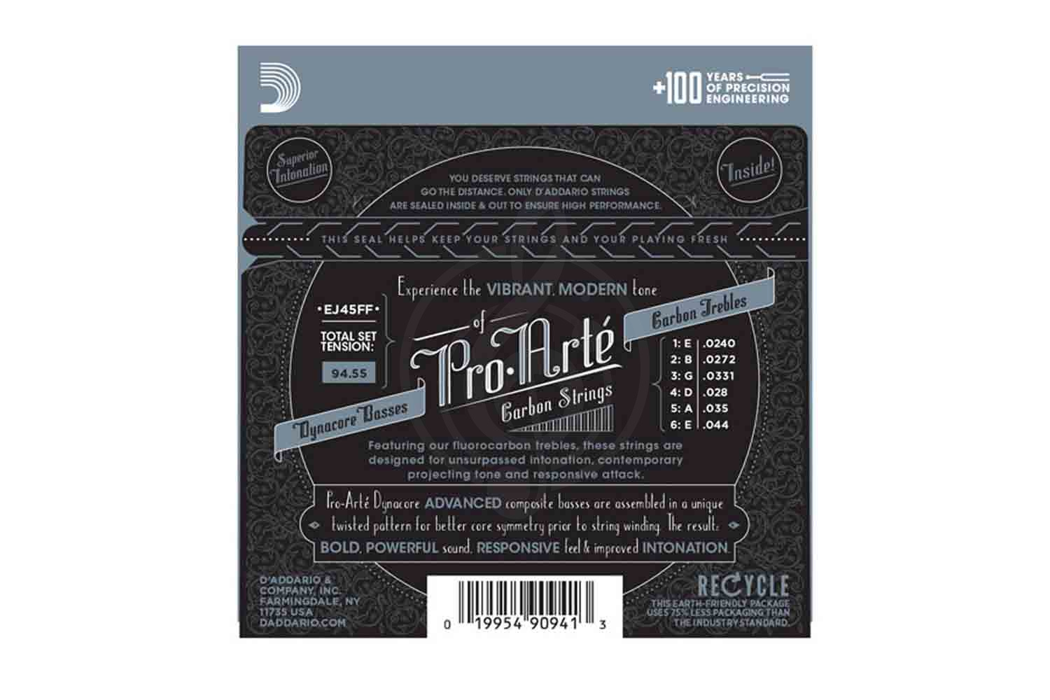 Струны для классической гитары D'Addario EJ45FF Pro-Arte Carbon - Струны для классической гитары - фото 4