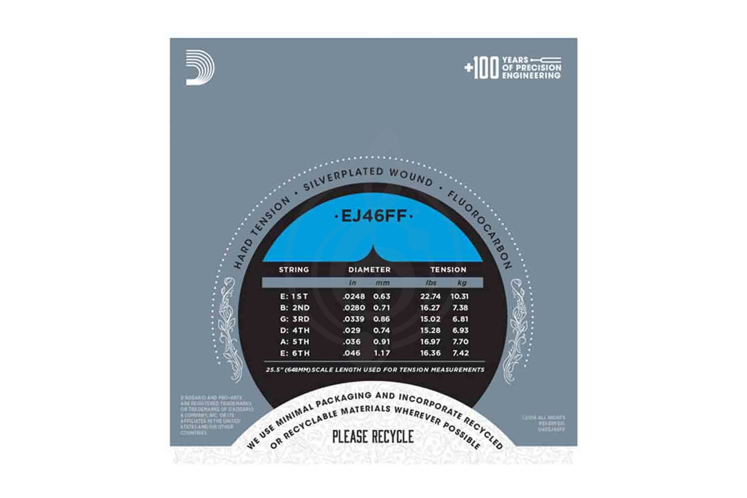Струны для классической гитары D'Addario EJ46FF Pro-Arte Carbon - Струны для классической гитары - фото 3