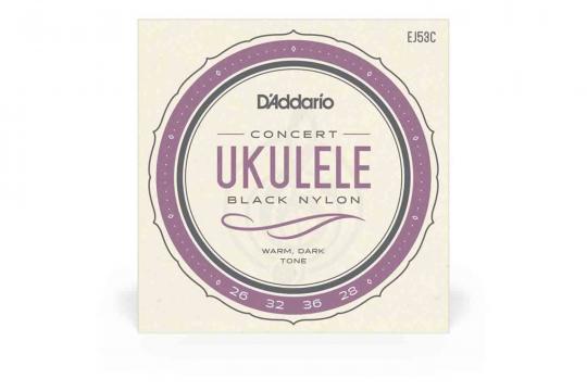 Струны для укулеле концерт D'ADDARIO EJ53C струны для укулеле концерт, черный нейлон - фото 4