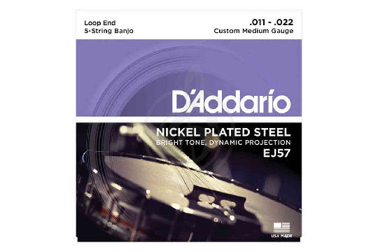 D'Addario EJ57 - Набор струн 5 шт для банджо - фото 1 Струны для банджо D'Addario EJ57 - Набор струн 5 шт для банджо - фото 1