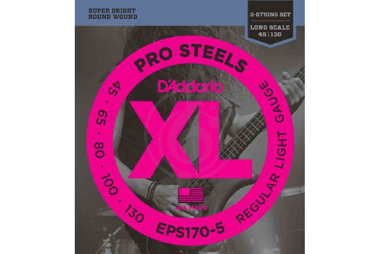 D'Addario EPS170-5 - Струны для 5-струнной бас-гитары 45-130 - фото 1 Струны для бас-гитары D'Addario EPS170-5 - Струны для 5-струнной бас-гитары 45-130 - фото 1