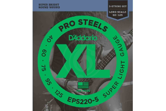 D'Addario EPS220-5 - струны для 5-стр. БАС-гит, Long, 40-125 - фото 1 Струны для бас-гитары D'Addario EPS220-5 - струны для 5-стр. БАС-гит, Long, 40-125 - фото 1