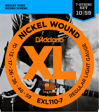 D'Addario EXL110-7 Струны для 7-ми электрогитары 10-59 - фото 1 Струны для электрогитары D'Addario EXL110-7 Струны для 7-ми электрогитары 10-59 - фото 1