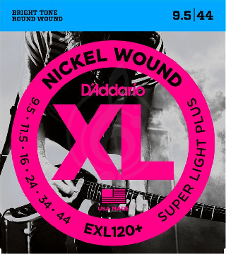 Струны для электрогитары D'Addario EXL120+ Струны для электрогитары 9,5-44 - фото 1