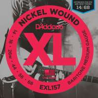 Изображение D`Addario EXL157 XL NICKEL WOUND Струны для электрогитары Baritone-Medium 14-68 