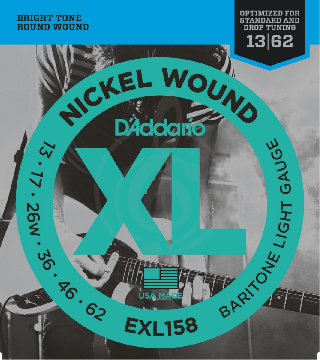 D`Addario EXL158 XL NICKEL WOUND - Струны для электрогитары Baritone-Medium 13-62 - фото 1 Струны для электрогитары D`Addario EXL158 XL NICKEL WOUND - Струны для электрогитары Baritone-Medium 13-62 - фото 1