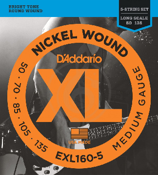 D'Addario EXL160-5 - Струны БАС 5-стр. 050-135. - фото 1 Струны для бас-гитары D'Addario EXL160-5 - Струны БАС 5-стр. 050-135. - фото 1