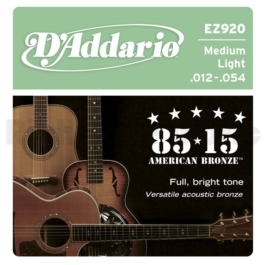 Струны для акустической гитары D'Addario EZ920 Струны для акустической гитары 12-54 - фото 1