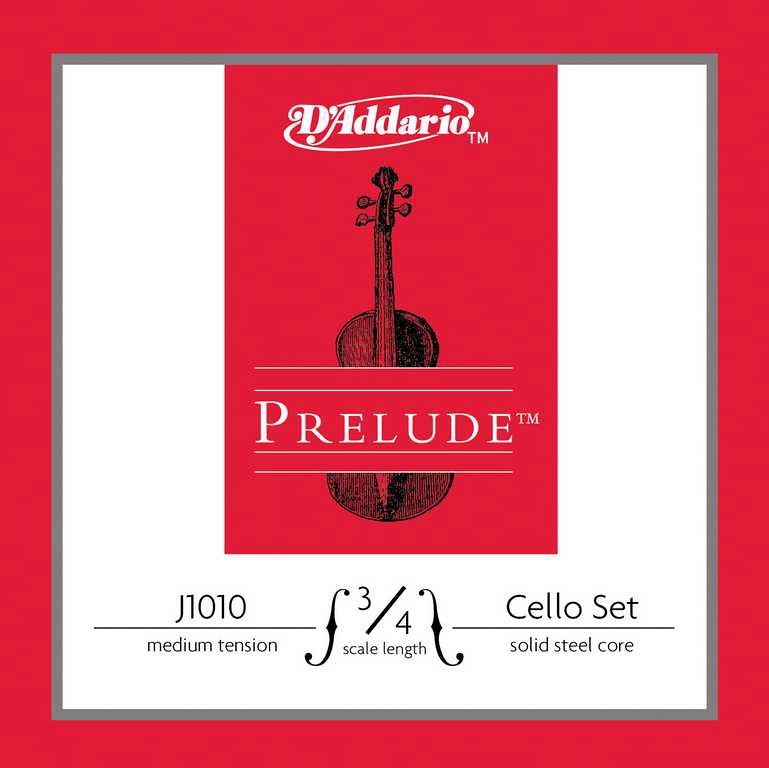  D`Addario J1010-3/4M Prelude Комплект струн для виолончели размером 3/4, среднее натяжение - фото 1