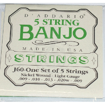D'Addario J60 - струны для банджо, 5 String and Tenor Banjo/Light/Nickel - фото 1 Струны для банджо D'Addario J60 - струны для банджо, 5 String and Tenor Banjo/Light/Nickel - фото 1