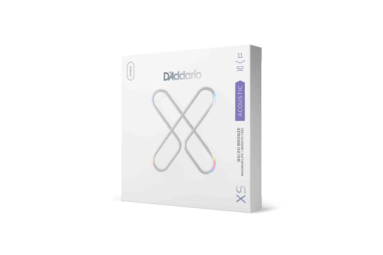 Струны для акустической гитары D'Addario XSABR1152-3P XS - Струны для акустической гитары - фото 1