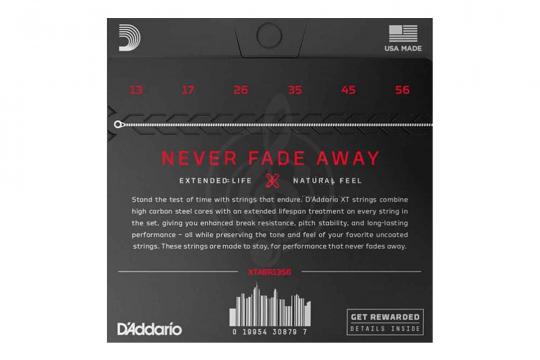 D'Addario XTABR1356 XT - Струны для акустической гитары 13-56 - фото 2 Струны для акустической гитары D'Addario XTABR1356 XT - Струны для акустической гитары 13-56 - фото 2