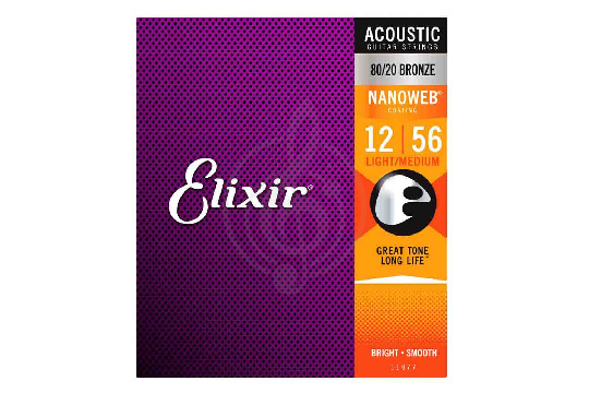 ELIXIR 11077 - Струны для акустической гитары 12-56 - фото 1 Струны для акустической гитары ELIXIR 11077 - Струны для акустической гитары 12-56 - фото 1