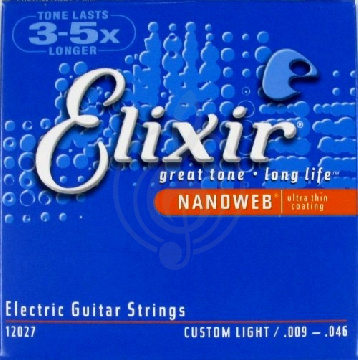 Струны для электрогитары Elixir 12027 NanoWeb  струны для электрогитары 9-46 - фото 1