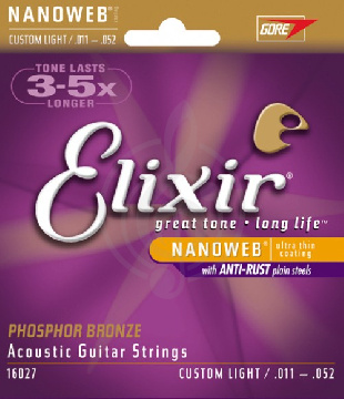 ELIXIR 16027 струны для акустической гитары 11-52 - фото 1 Струны для акустической гитары ELIXIR 16027 струны для акустической гитары 11-52 - фото 1