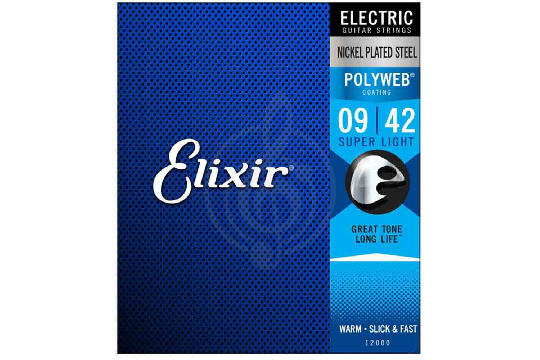 Elixir Super Light POLYWEB 12000 - Комплект струн для электрогитары - фото 1 Струны для электрогитары Elixir Super Light POLYWEB 12000 - Комплект струн для электрогитары - фото 1
