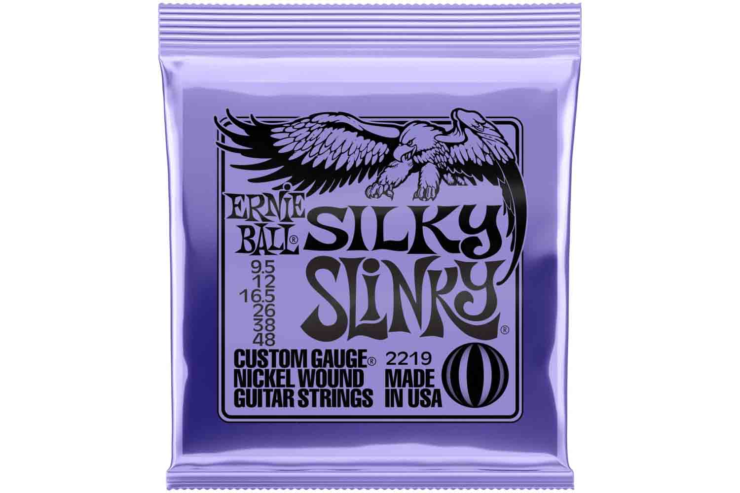 Струны для электрогитары ERNIE BALL 2219 Nickel Wound Silky Slinky - Струны для эл.гитары - фото 1