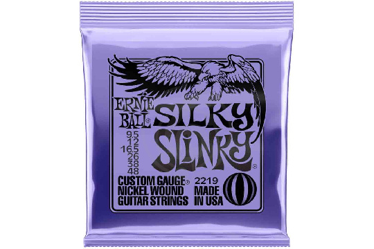 Струны для электрогитары ERNIE BALL 2219 Nickel Wound Silky Slinky - Струны для эл.гитары - фото 1