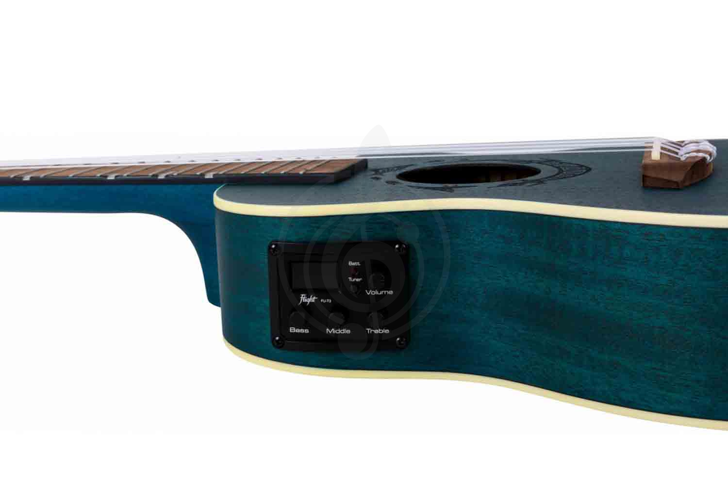 Укулеле концерт FLIGHT DUC380 CEQ TOPAZ - Укулеле со звукоснимателем - фото 5