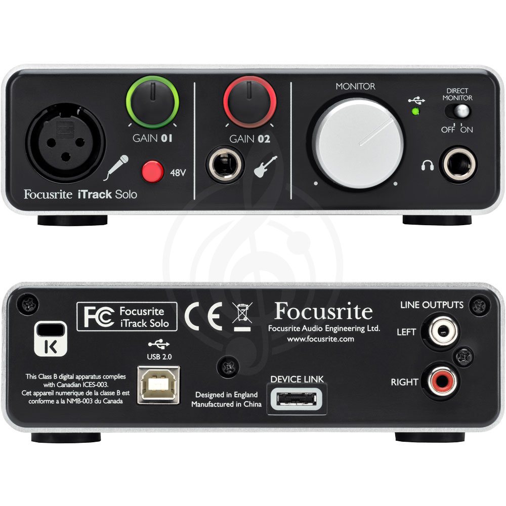  FOCUSRITE iTrack Solo Компактный USB интерфейс с возможностью записи на iPad - фото 2