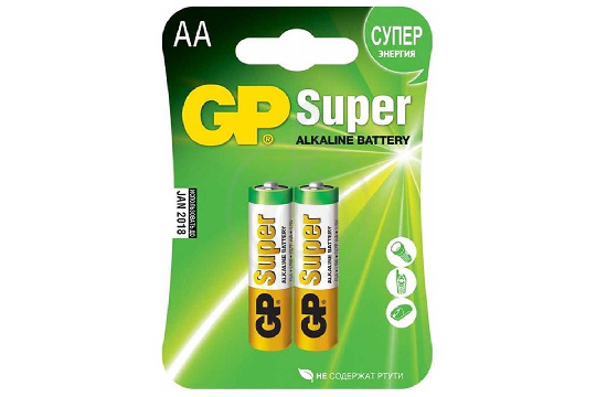 GP GP15A-2CR2 Super Alkaline - Элемент питания АА алкалиновый, 2шт - фото 1 GP GP15A-2CR2 Super Alkaline - Элемент питания АА алкалиновый, 2шт - фото 1