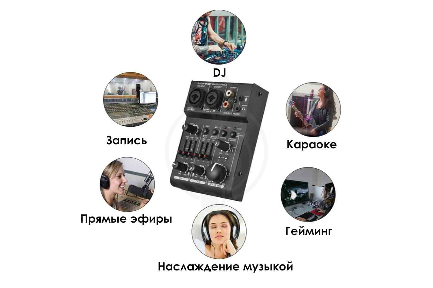 Активный микшер Grand Vox YUEC-2 - Мини-микшер - фото 7